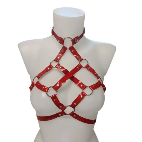 Harnais Latex Poca T1 rouge