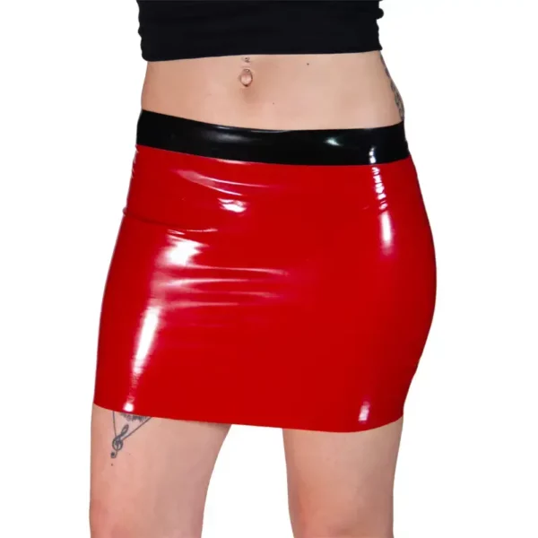 Jupe Latex Crayon L Rouge